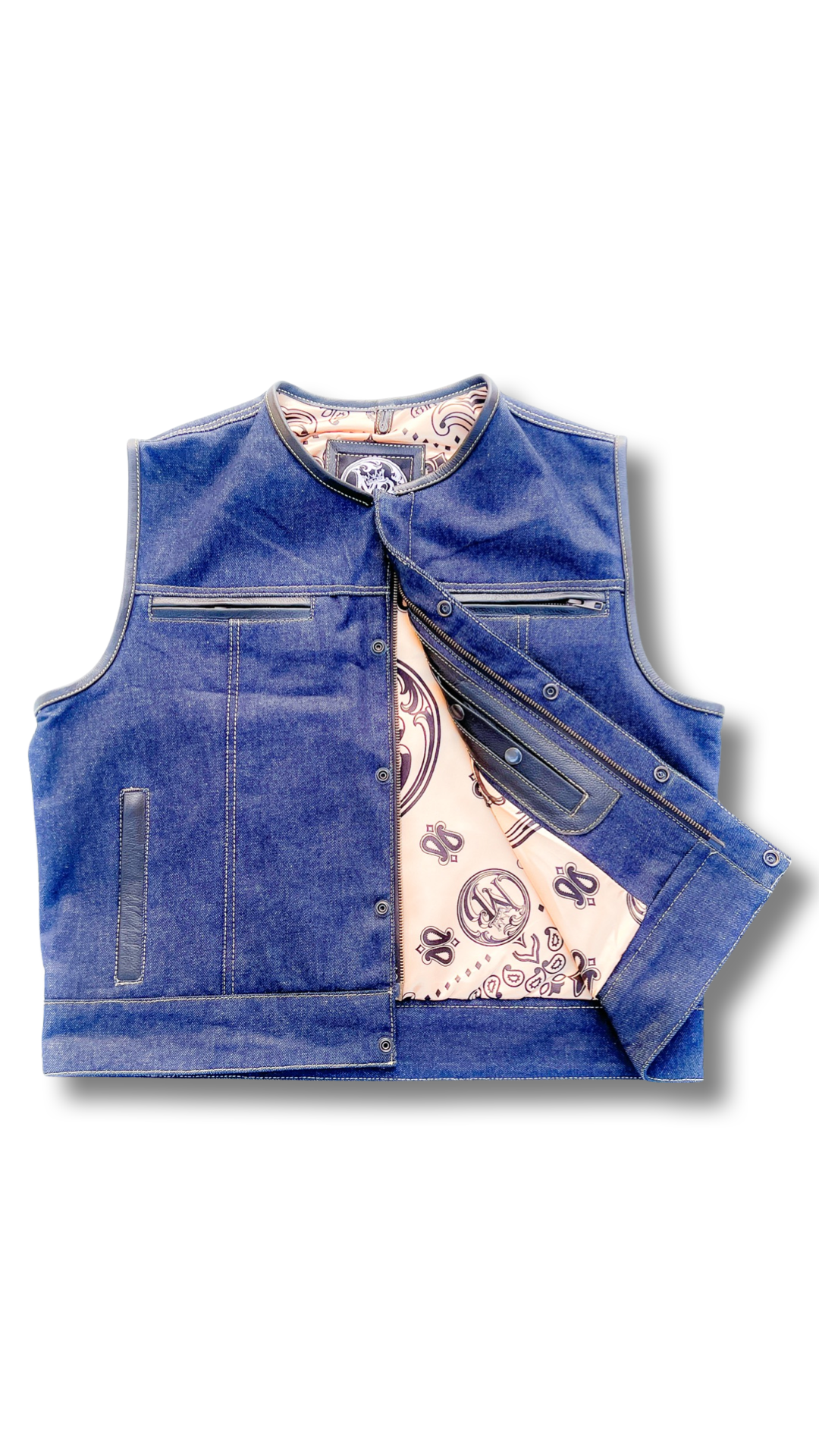 Traditional “Riders” Vest - Blue Denim