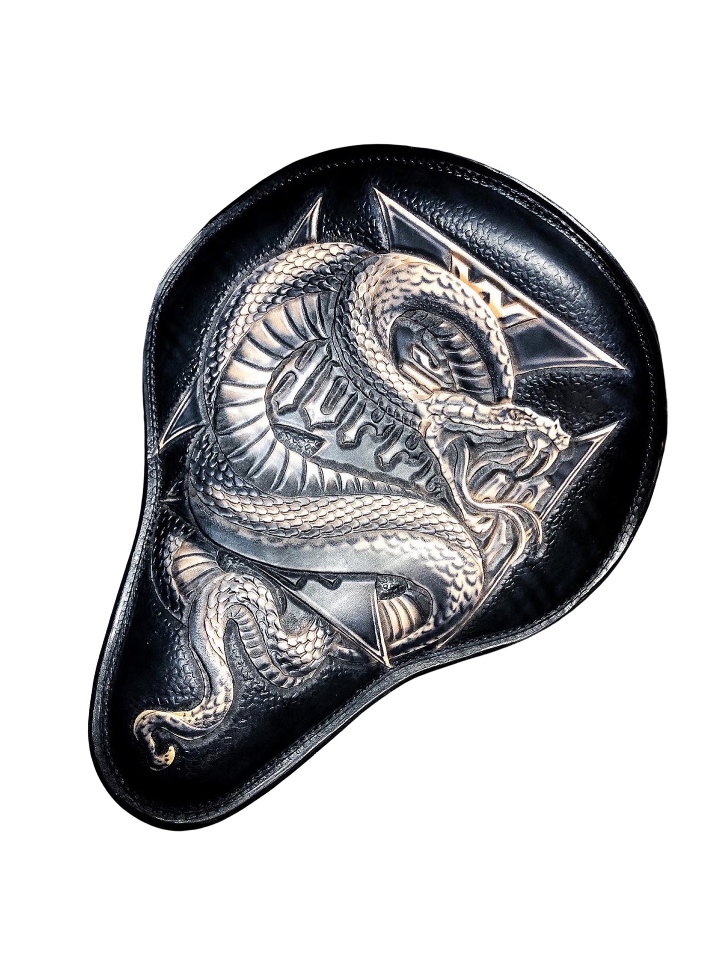 Handtooled Motorcycle Seat