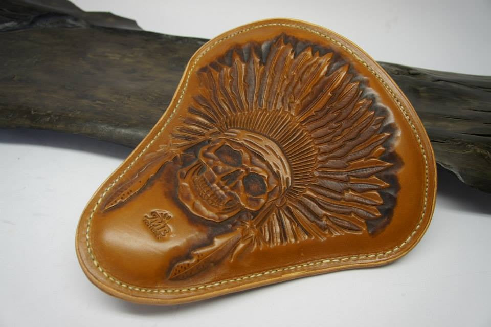 Handtooled Motorcycle Seat